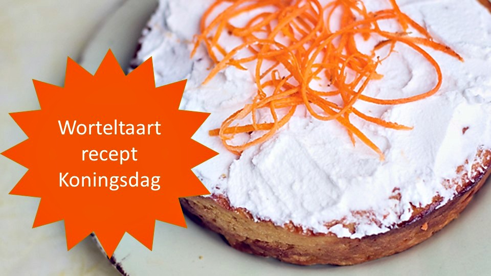 Oranje worteltaart met sinaasappeltopping